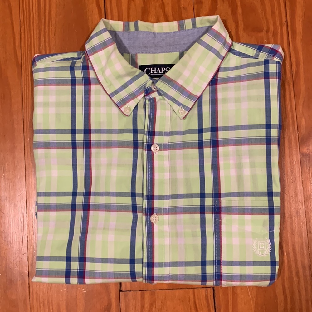 ⭐️Chaps Easy Care Short Sleeve Button Down Size XXL